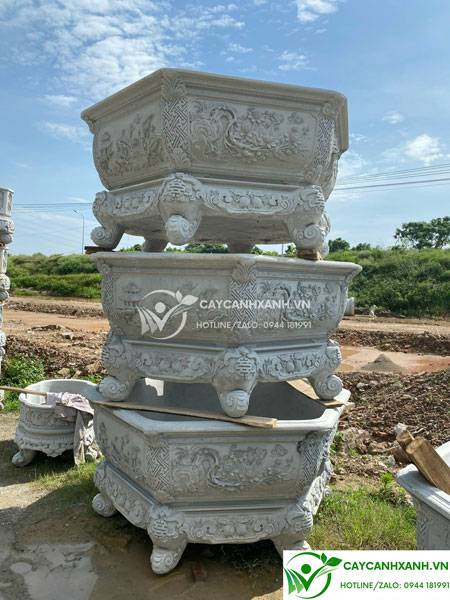 Bán chậu lục giác đế liền 1m25 tại Hà nội