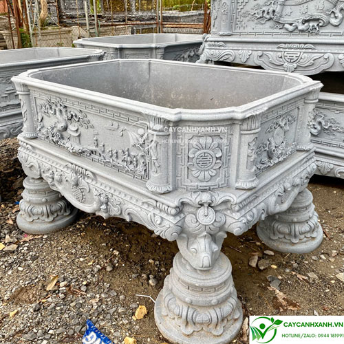 Hình ảnh bể xi măng hình chữ nhật kích thước chiều dài 130cm